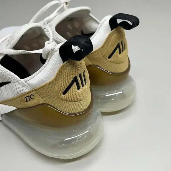 NIKE W Air Max 270 Foam Insole Mesh Sneakers Women's Sz 7 White Gold DZ77736 001 - Picture 5 of 12